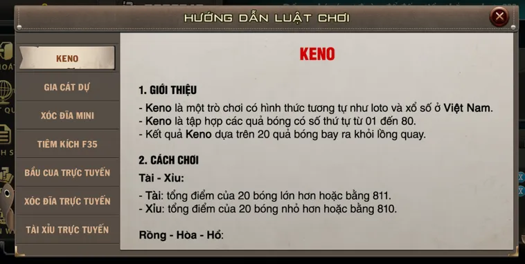 Khám Phá Đỉnh Cao Sảnh Keno Tại B52 Club Đẳng Cấp Số Một Hiện Nay