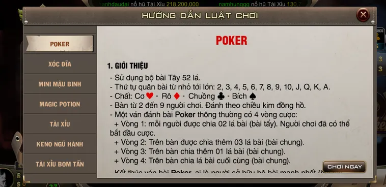Đẳng Cấp Poker Tại B52 Club Sân Chơi Uy Tín Bậc Nhất Hiện Nay