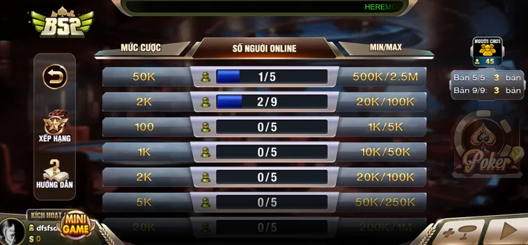 Đẳng Cấp Poker Tại B52 Club Sân Chơi Uy Tín Bậc Nhất Hiện Nay