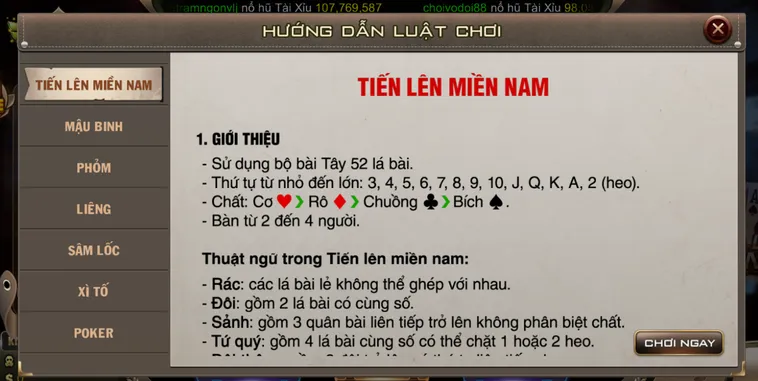 Chinh Phục Siêu Phẩm Tiến Lên Miền Nam tại B52 Club Với Thưởng Khủng