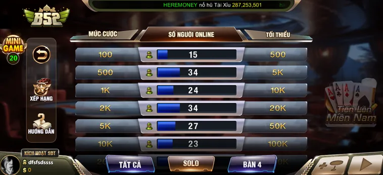 Chinh Phục Siêu Phẩm Tiến Lên Miền Nam tại B52 Club Với Thưởng Khủng