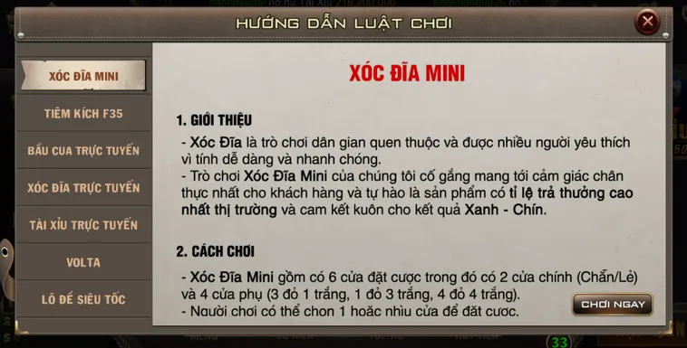 Chinh Phục Siêu Phẩm Minigame Xóc Dĩa Mini Tại B52 Club Đỉnh Cao