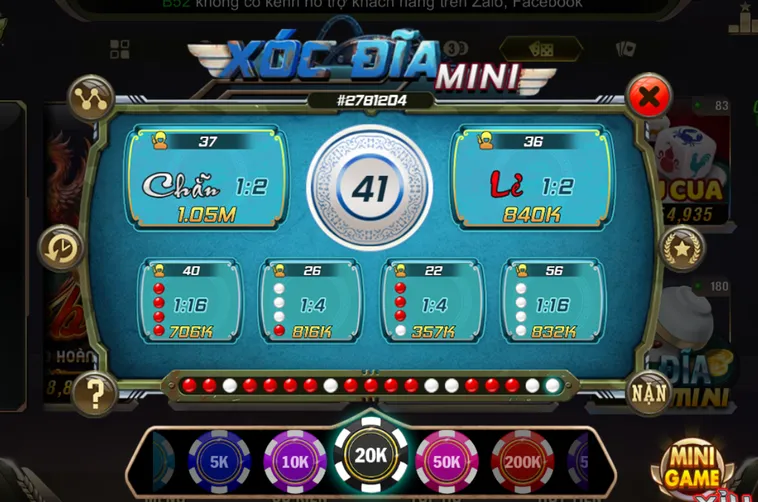 Chinh Phục Siêu Phẩm Minigame Xóc Dĩa Mini Tại B52 Club Đỉnh Cao